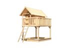 Abenteuer-Stelzenhaus „Fidel“ – 150cm Podesthöhe – Holz Natur inkl. großer Terrasse – Image 2