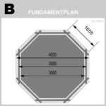 Massiver Achteck-Holzpool „Modell 1" – 358 x 358 cm – kesseldruckimprägniert inkl. Leitern-Set – Image 11