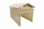 Klassische Blockbohlengarage mit Satteldach – 28 mm – 297 x 447 cm – Image 9
