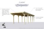 Massives Doppelcarport „Classic 2“ – 563 x 586 cm – 12cm Pfosten KDI inkl. Walmdachblende – Image 3