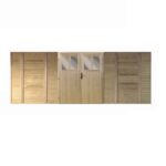 Frontelement für Doppelcarport – 540 x 200 cm – KDI Holz inkl. Doppelflügeltür