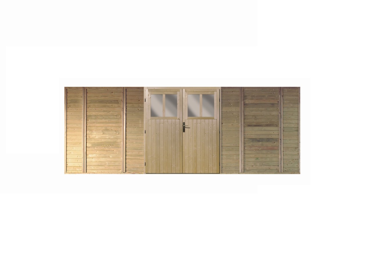 frontelement-doppelcarport-holz-kdi-doppeltuer-540x200 Frontelement für Doppelcarport – 540 x 200 cm – KDI Holz inkl. Doppelflügeltür – Image 1
