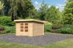 Modernes Blockbohlenhaus „Bastrup 5" mit SOLAR-KIT Pultdach aus Holz in Natur – Image 2