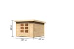 Modernes Blockbohlenhaus „Bastrup 5" mit SOLAR-KIT Pultdach aus Holz in Natur – Image 5