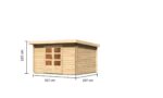 Modernes Blockbohlenhaus „Bastrup 7" Pultdach aus Holz in Natur – Image 4