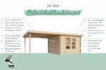Modernes Blockbohlenhaus „Bastrup 8" Pultdach aus Holz in Natur – Image 2