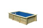 Mini-piscine bois massive « Triton » – 303 x 160 cm – Madriers extra-épais 44 mm autoclave avec liner et feutre – Image 4