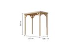 Moderner Holz-Pavillon „Cubeco“ halb – 231 x 124,5 cm – Duo-Leimholz & Flachdach – Image 3