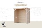 Moderner Holz-Pavillon „Cubeco“ halb – 231 x 124,5 cm – Duo-Leimholz & Flachdach – Image 5