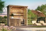Moderner Holz-Pavillon „Cubeco“ halb – 231 x 124,5 cm – Duo-Leimholz & Flachdach – Image 9