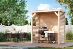 Moderner Holz-Pavillon „Cubeco“ halb – 231 x 124,5 cm – Duo-Leimholz & Flachdach – Image 11