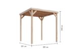 Moderner Holz-Pavillon „Cubeco" – 231 x 231 cm – Duo-Leimholz & Flachdach – Image 2