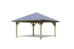 Pavillon en bois classique « Holm 1 » – 359 x 359 cm – Traité autoclave & Toit en croupe – Image 4