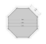 Riesiger Achteck-Holzpool „Modell 3" – 502,5 x 502,5 cm – kesseldruckimprägniert inkl. Leitern-Set – Image 12