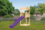 Abenteuer-Spielturm „Ritterburg Löwenherz“ – 125cm Podesthöhe – Holz Natur inkl. Sandkasten – Image 2