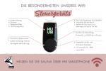 Modernes Luxus-Saunahaus „Miramar" – Schwarz – 73mm Wandstärke inkl. 9kW Ofen & HUUM WiFi – Image 11