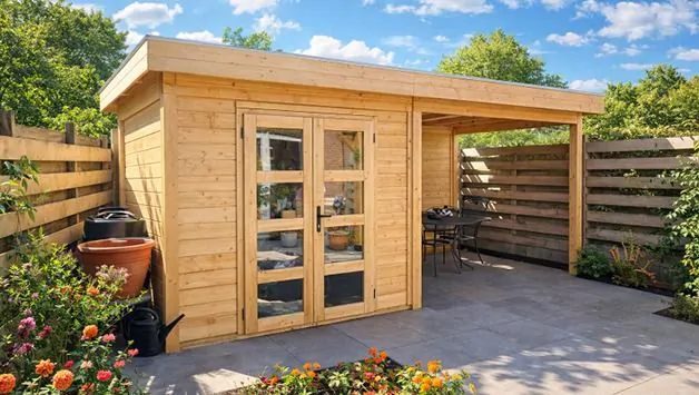 Montage abri de jardin — Gartenhausbau Gaiser